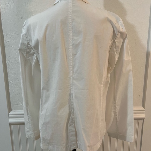 EUC Eileen Fisher White Notch Collar Jacket Sz M - Picture 3 of 8
